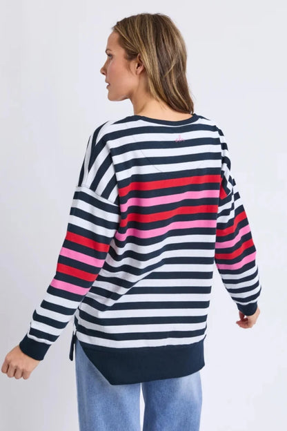 Elm Lollipop Crew - Navy & White Stripe