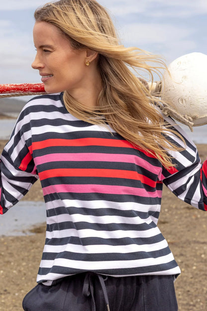 Elm Lollipop Crew - Navy & White Stripe