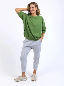 Elm Mazie Sweat - Cedar Green