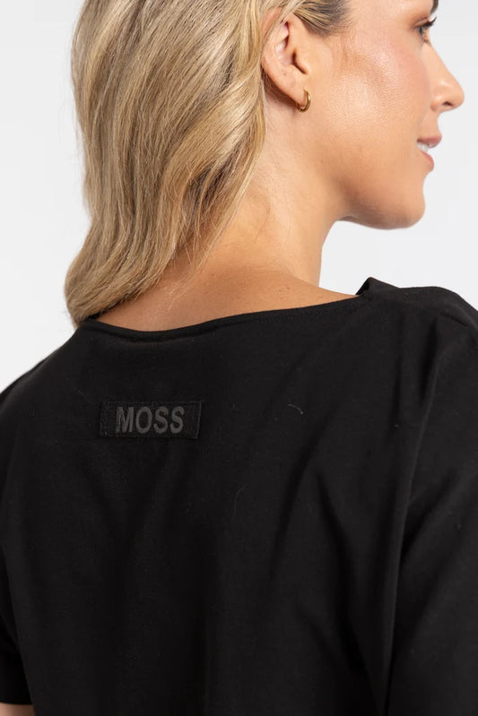 Mi Moso Mossy Rouched Tee - Black