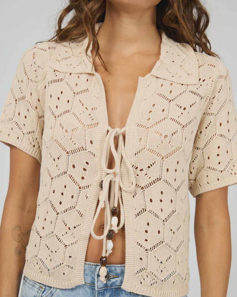 Silent Theory Nina Crochet Top - Natural