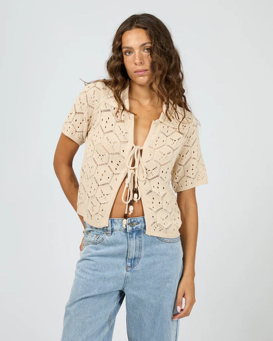 Silent Theory Nina Crochet Top - Natural