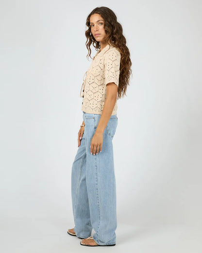 Silent Theory Nina Crochet Top - Natural