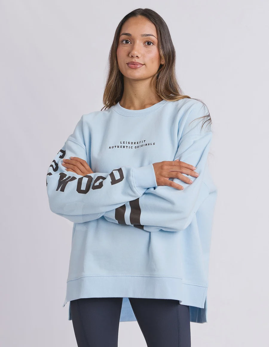 Foxwood Origin Crew - Light Blue with Coffee