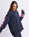 Foxwood Origin Crew -  Navy with Bright Pink