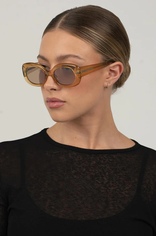 Otra Eyewear Sunglasses Viv  Gold/Khaki Mirror