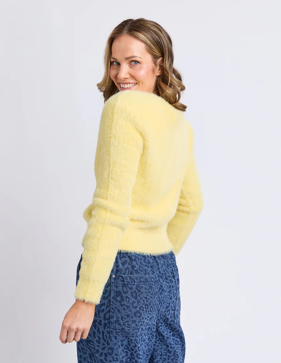 Elm Paris Cardigan - Pale Lemon