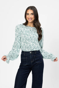 Seeking Lola Patti Top - Sunflower White