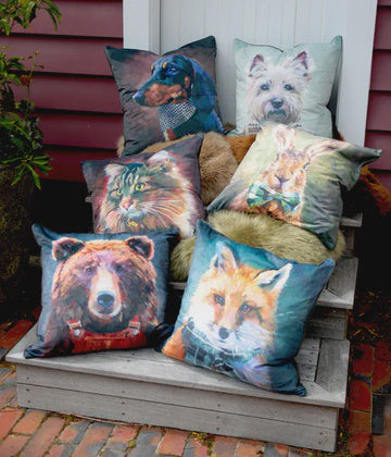 MM Linen Pawtraits Cushion