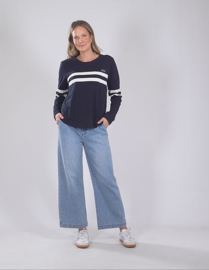Elm Adora Long Sleeve Tee - Navy