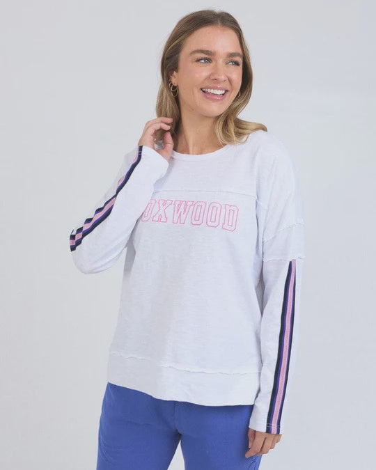 Foxwood Racer Throw On Tee - White