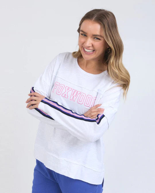 Foxwood Racer Throw On Tee - White