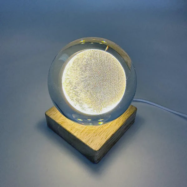 J & M Crystal Ball with Light - Moon
