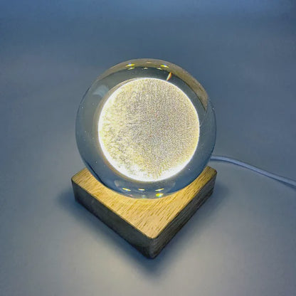 J & M Crystal Ball with Light - Moon