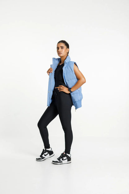 Rose Road Dawn Puffer Vest - Cerulean