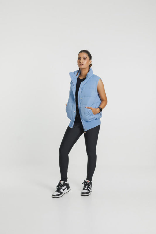 Rose Road Dawn Puffer Vest - Cerulean