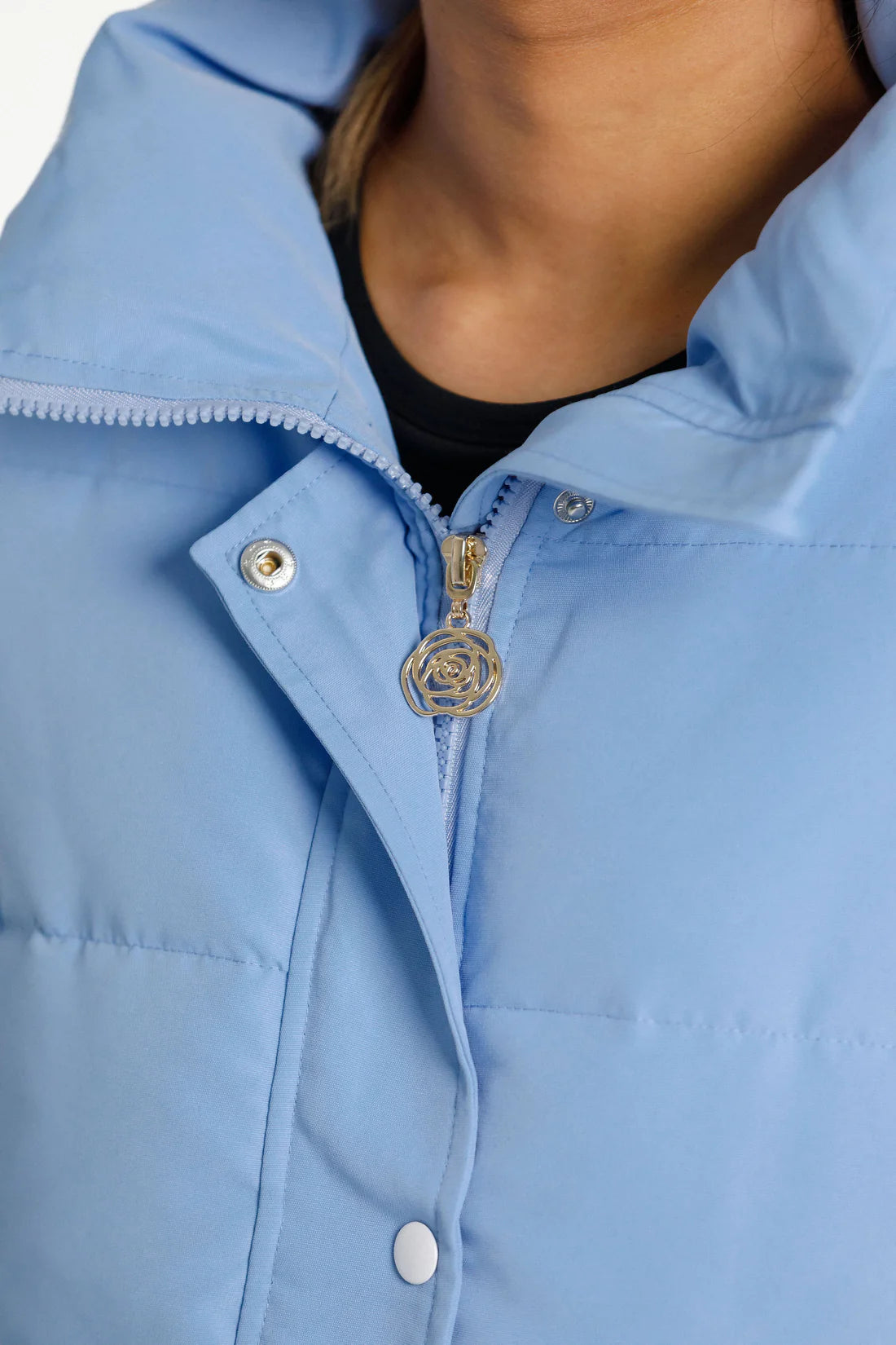 Rose Road Dawn Puffer Jacket - Cerulean