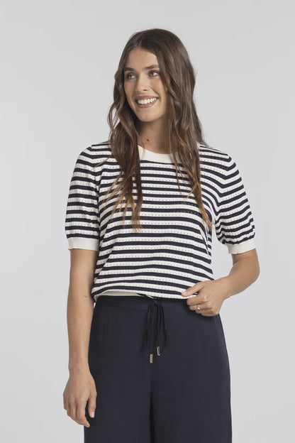 Mi Moso Sian Top - Navy/Oat