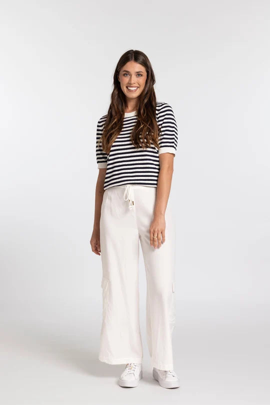 Mi Moso Sian Top - Navy/Oat