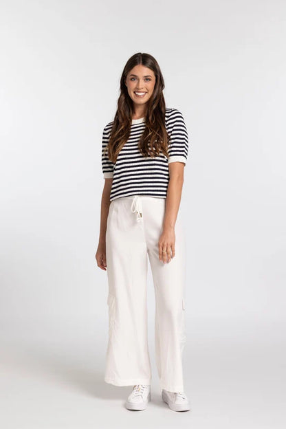 Mi Moso Sian Top - Navy/Oat