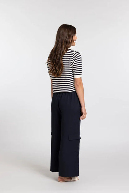 Mi Moso Sian Top - Navy/Oat