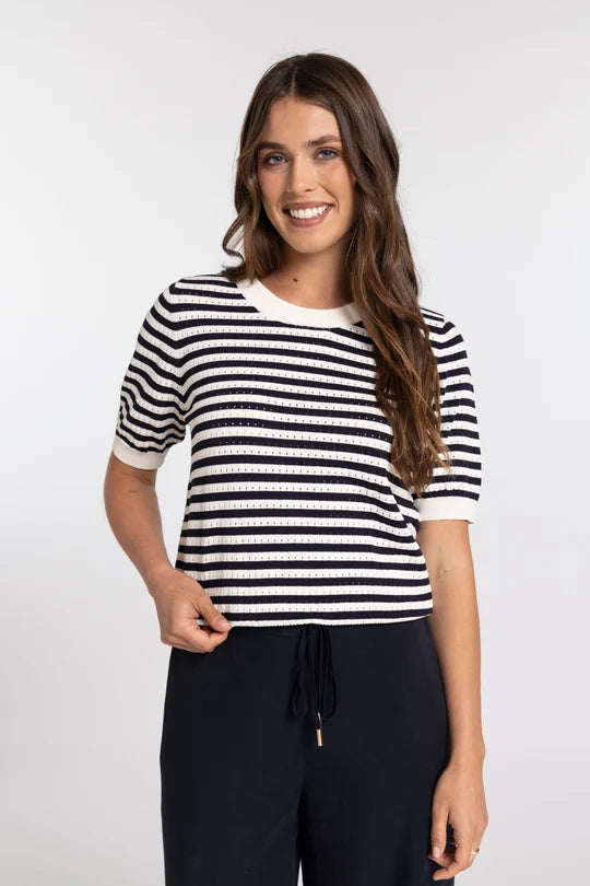 Mi Moso Sian Top - Navy/Oat