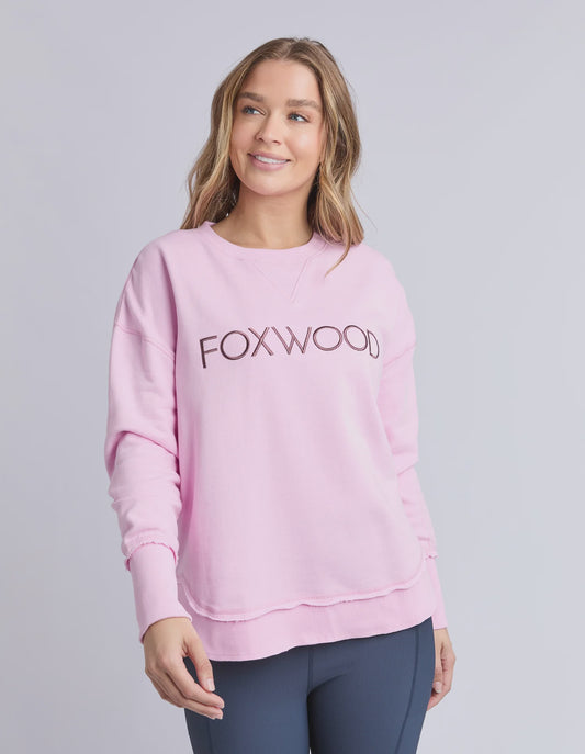 Foxwood Simplified Metallic Crew - Bright Pink