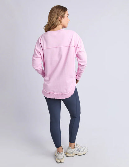Foxwood Simplified Metallic Crew - Bright Pink