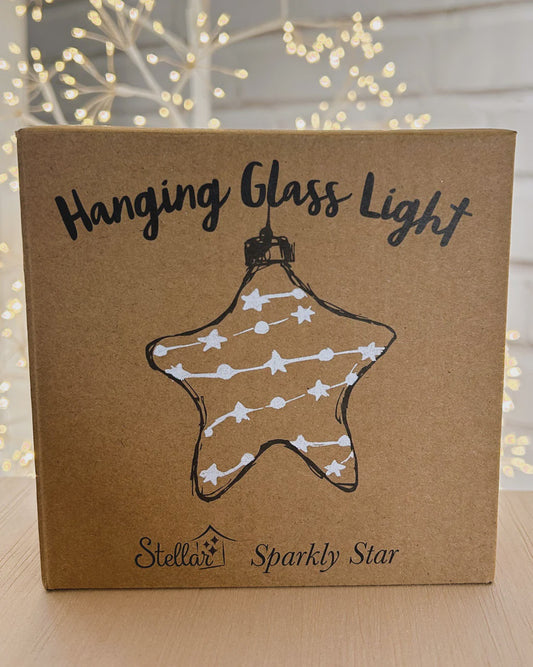 Stellar Haus Hanging Glass Star Sparkly