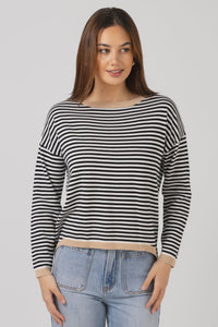 Stella + Gemma Street Jumper - Black Stripe