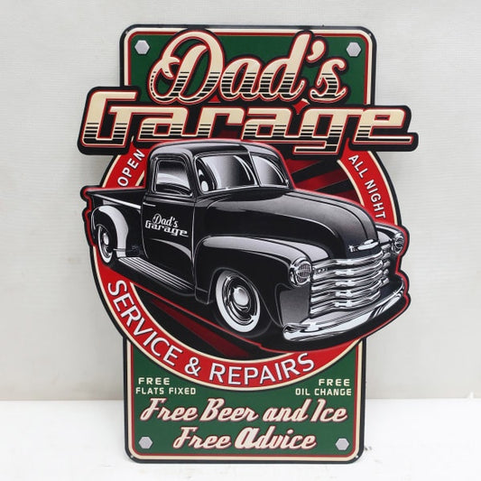 J & M Dads Garage Sign