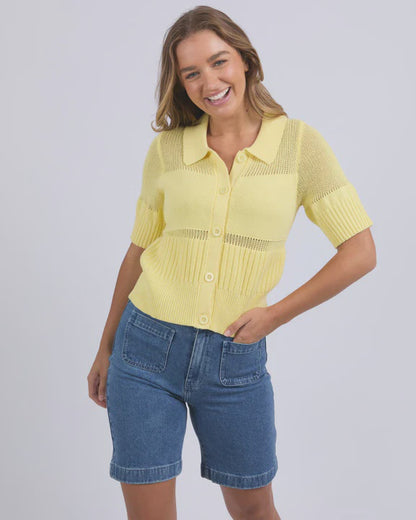 Foxwood Trevi Knit Top - Lemon