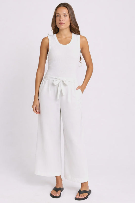 Betty Basics Bella Crop Pants - White