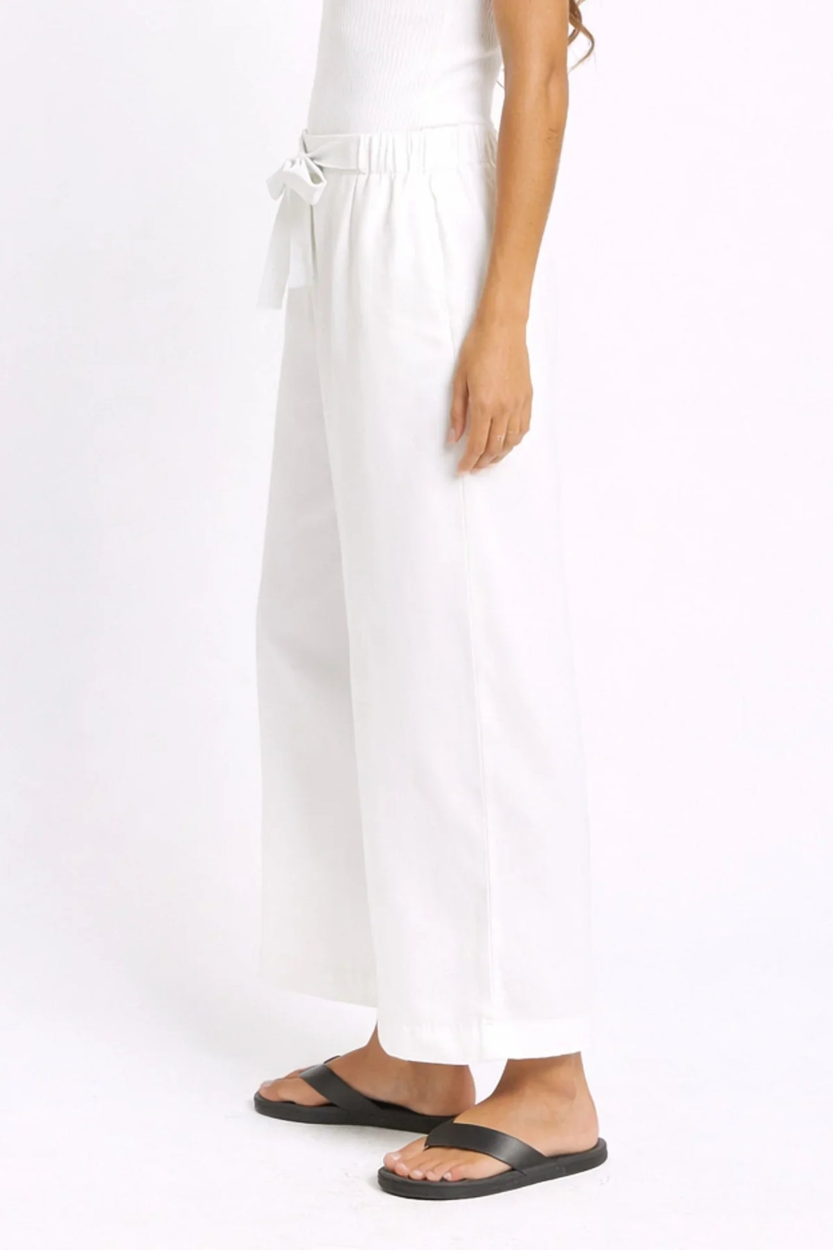 Betty Basics Bella Crop Pants - White