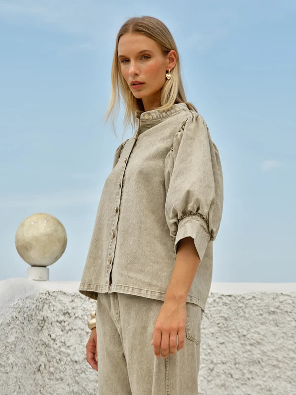 Fate & Becker Saskia Balloon Shirt - Parchment