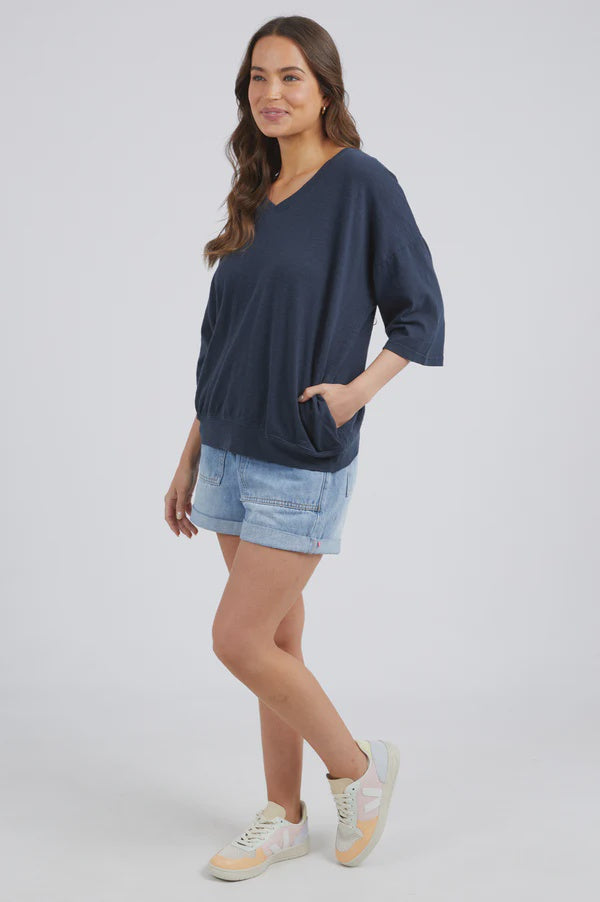 Elm Mazie Vee Neck - Navy