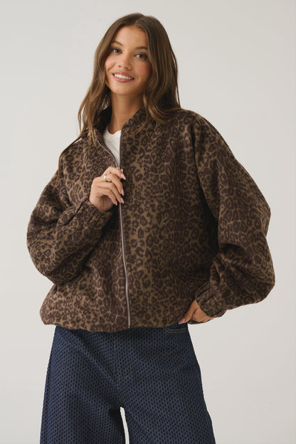 Cartel & Willow Milo Jacket - Brushed Leopard