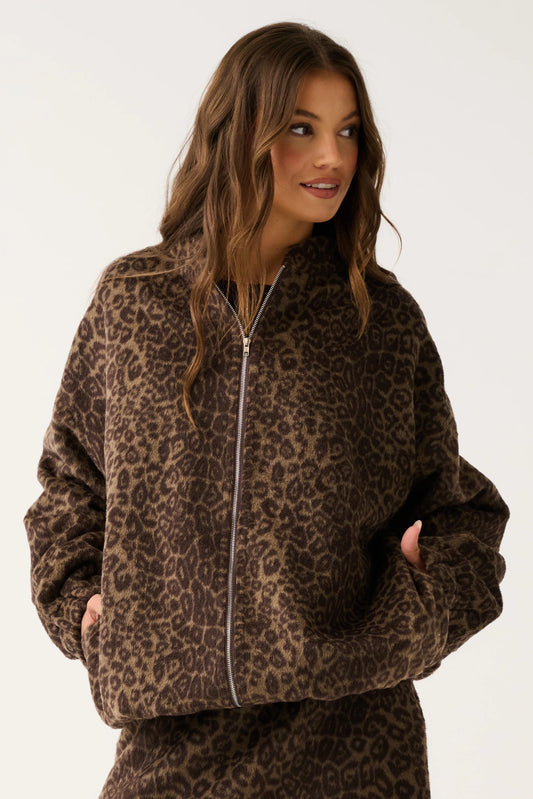 Cartel & Willow Milo Jacket - Brushed Leopard