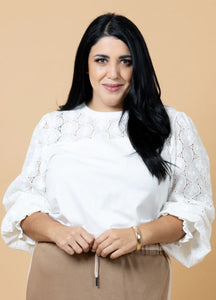 Charlo Tommy Embroidered Top - White