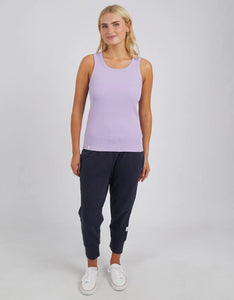 Elm Rib Crew Tank Periwinkle