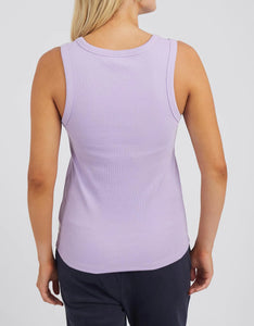 Elm Rib Crew Tank Periwinkle