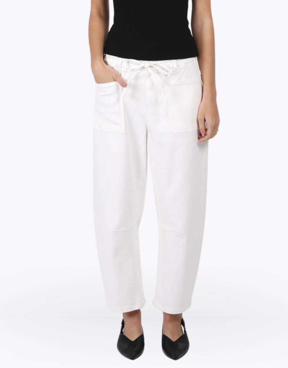 Monaco Jeans Leo Barrel Jean - White