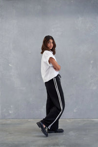 Style Laundry Wide Leg Stripe Pant Black