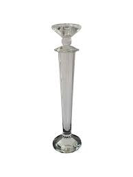 Le Monde Crystal Candle Holder Cut Tapered Top to Bottom Large