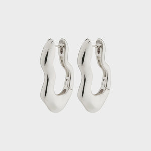 Pilgrim Earrings Wave Recycled Wavy Sliver Plated