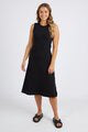 Load image into Gallery viewer, Foxwood Amelie Rib Dress Black
