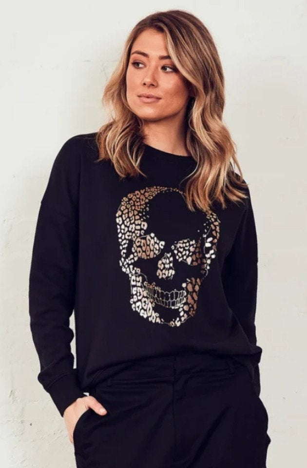 The Others The Slouchy Sweat Black & Foil Skull