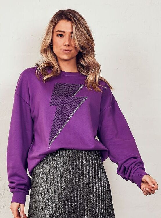 The Others Vintage Sweat Violet with Bolt