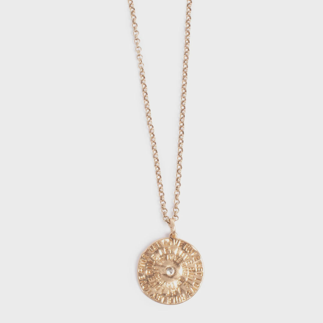 A & C Oslo Necklace Let Love Rule Gold Plated