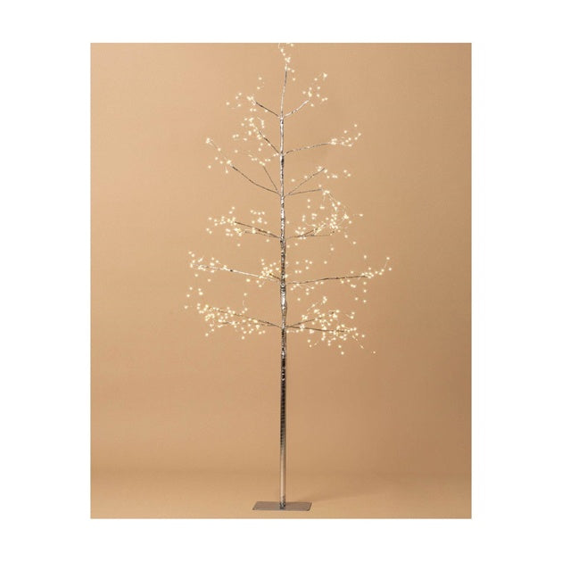 Stellar Haus Silver Arctic Birch Seed Light Christmas Tree Medium  - 150cm